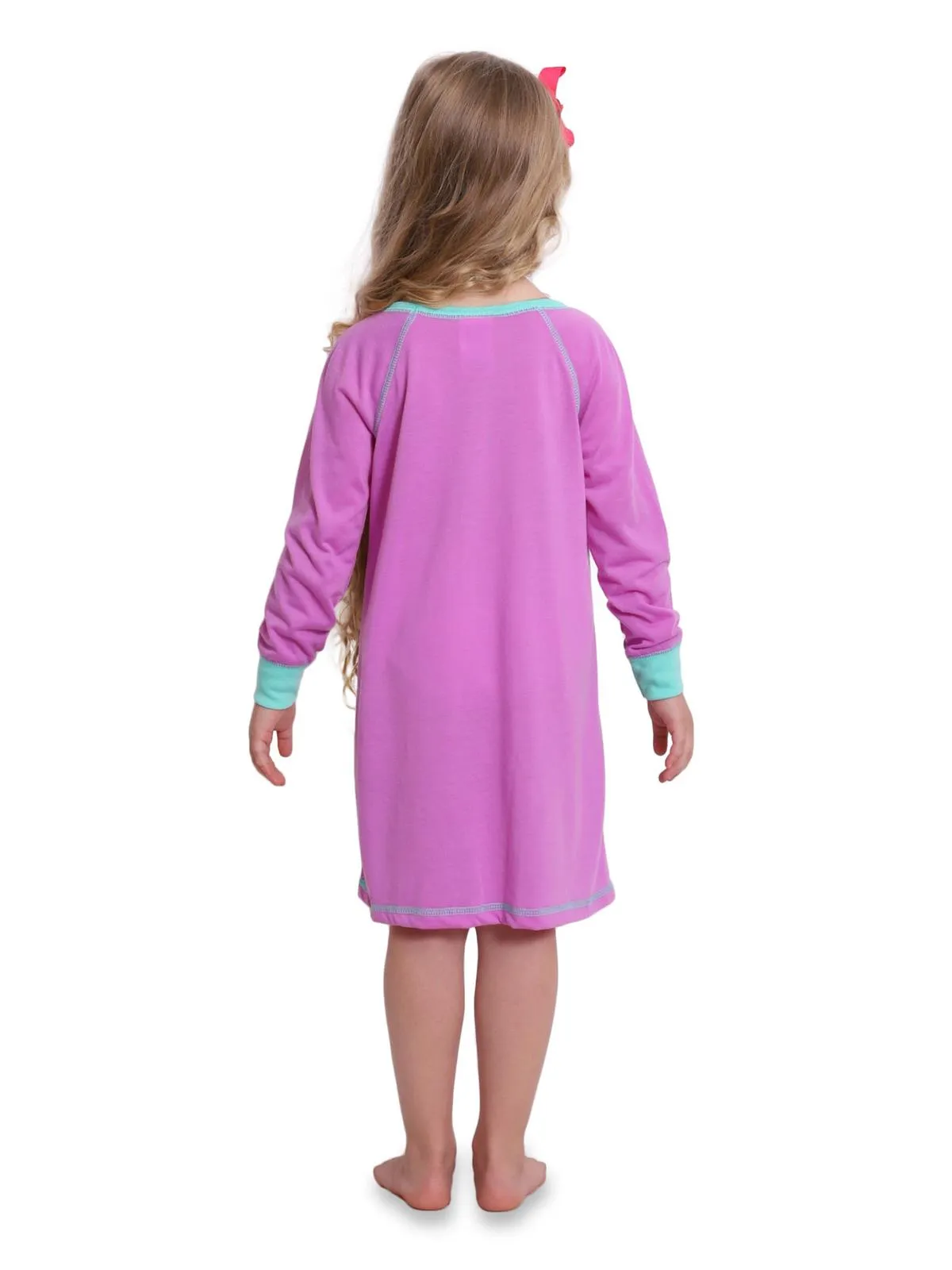 Shopkins Big Girls' Nightgown, Long Sleeve, Purple