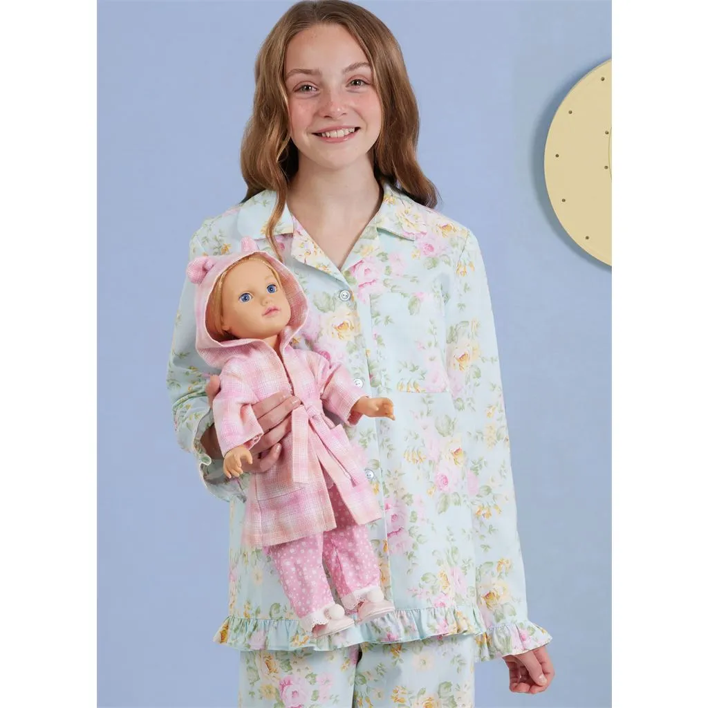 Simplicity Sewing Pattern S3045 Children's and Girls' Lounge Tops, Gown, Shorts and Pants