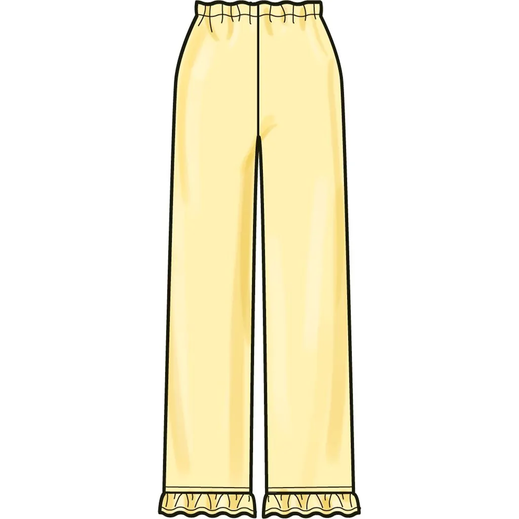 Simplicity Sewing Pattern S3045 Children's and Girls' Lounge Tops, Gown, Shorts and Pants