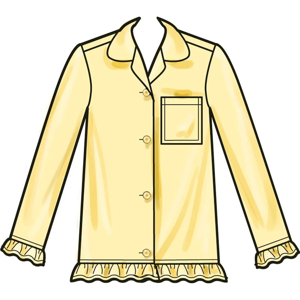 Simplicity Sewing Pattern S3045 Children's and Girls' Lounge Tops, Gown, Shorts and Pants
