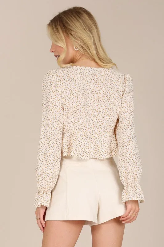 Spring Breeze Puff Sleeve Floral Top