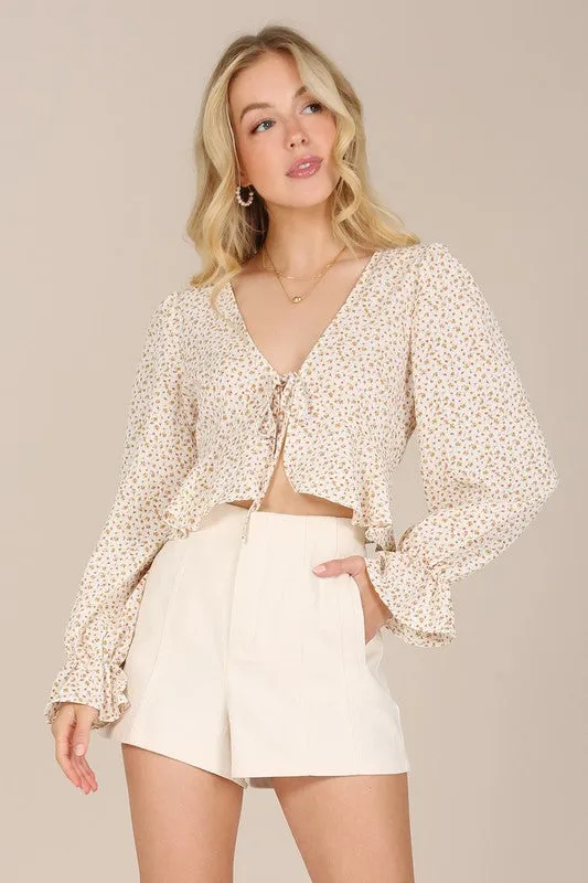 Spring Breeze Puff Sleeve Floral Top