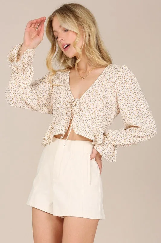 Spring Breeze Puff Sleeve Floral Top