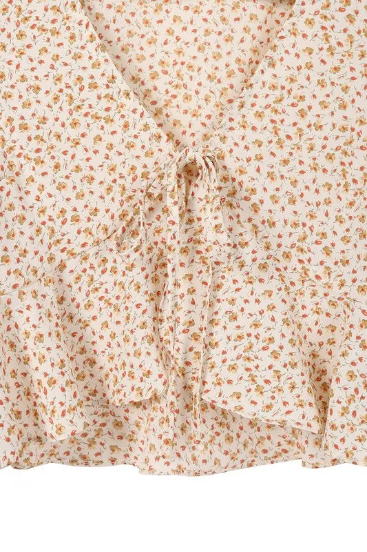 Spring Breeze Puff Sleeve Floral Top