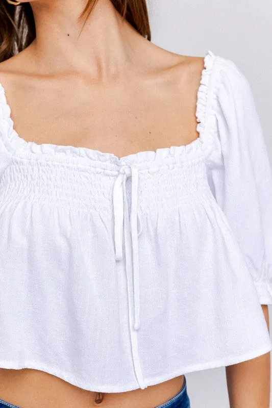 Sweet Serenity Short Sleeve Flared Top