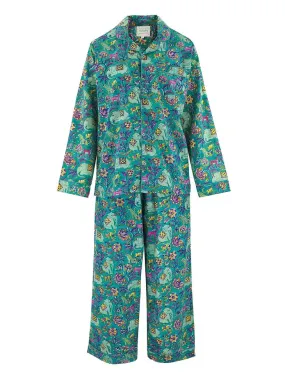 Teal Jungle Chintz PJ Set By Dilli Grey - S