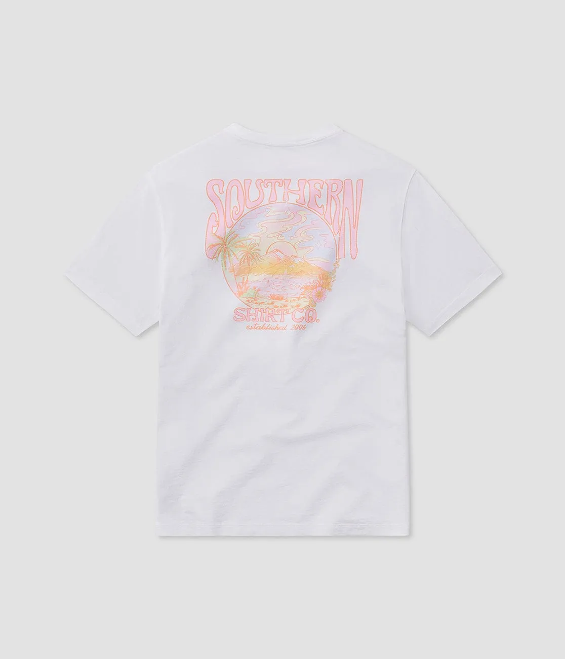 Tropical Sunset Tee SS - Bright White