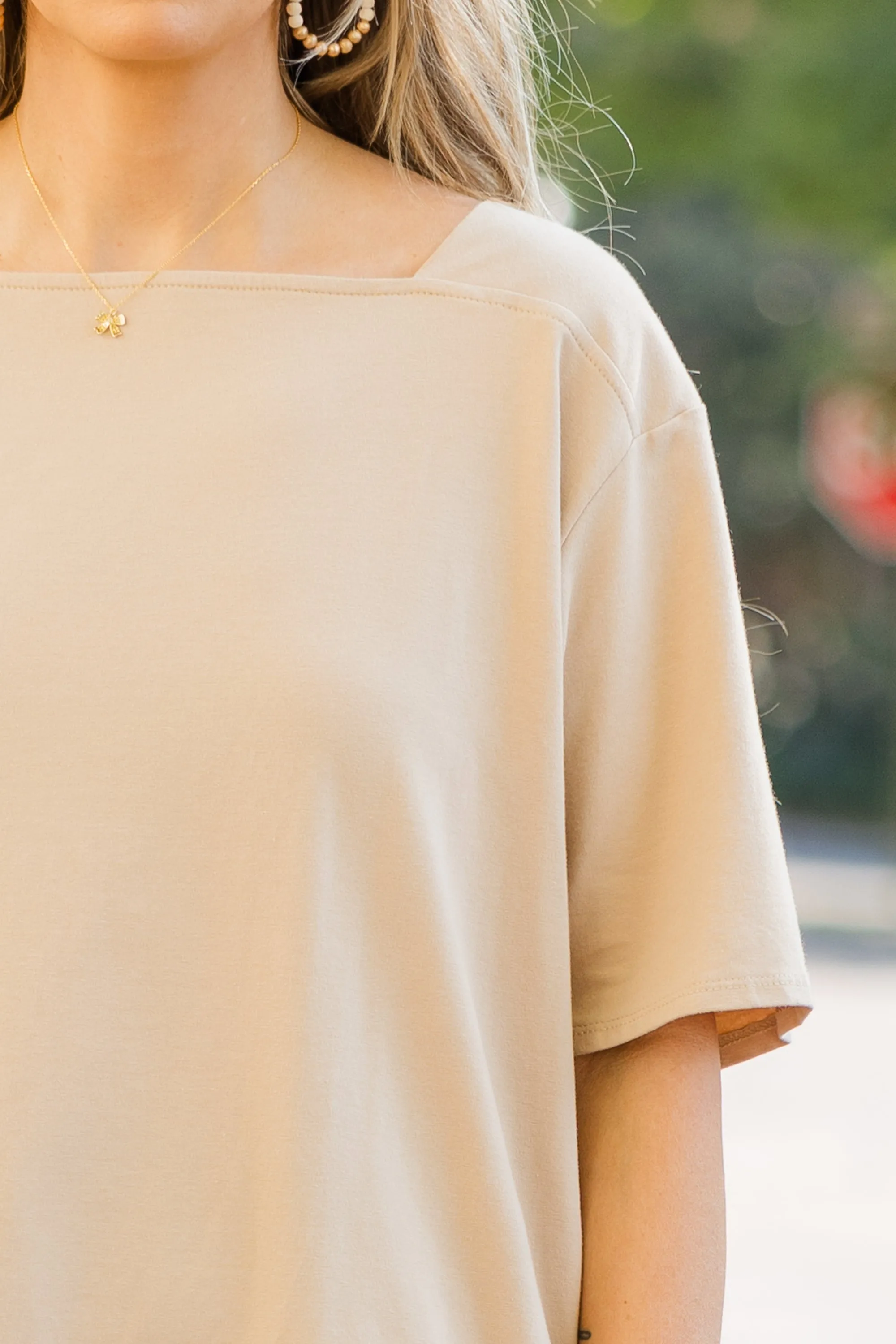 Vivid Imagination Top, Camel