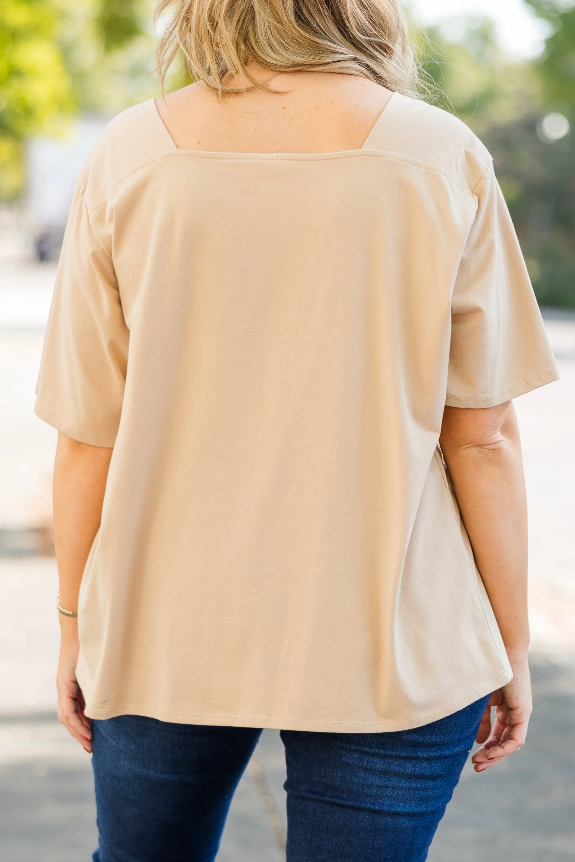 Vivid Imagination Top, Camel
