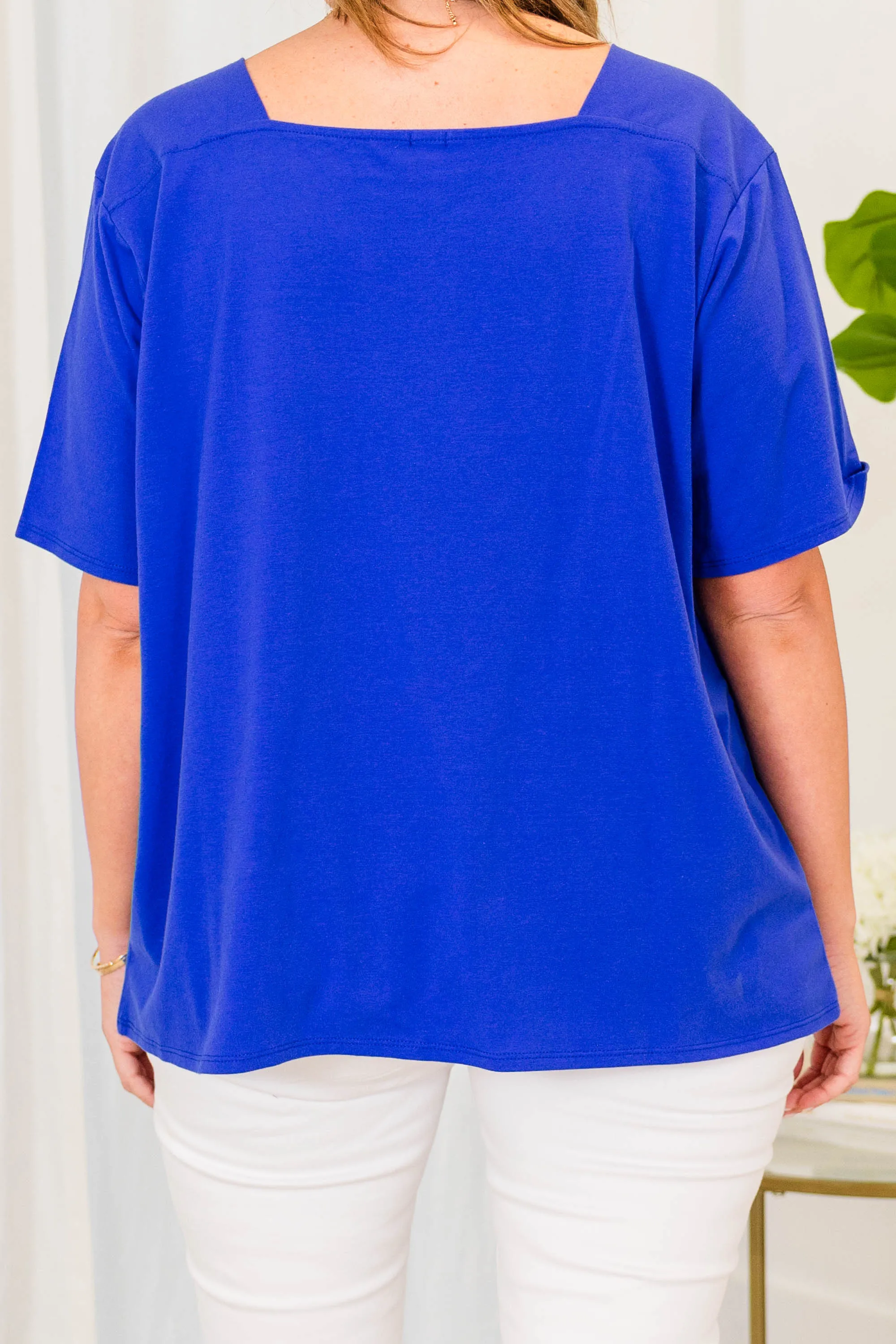 Vivid Imagination Top, Royal Blue