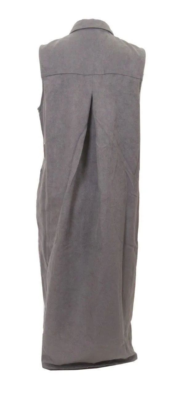 Vivid Suede Vest Dress