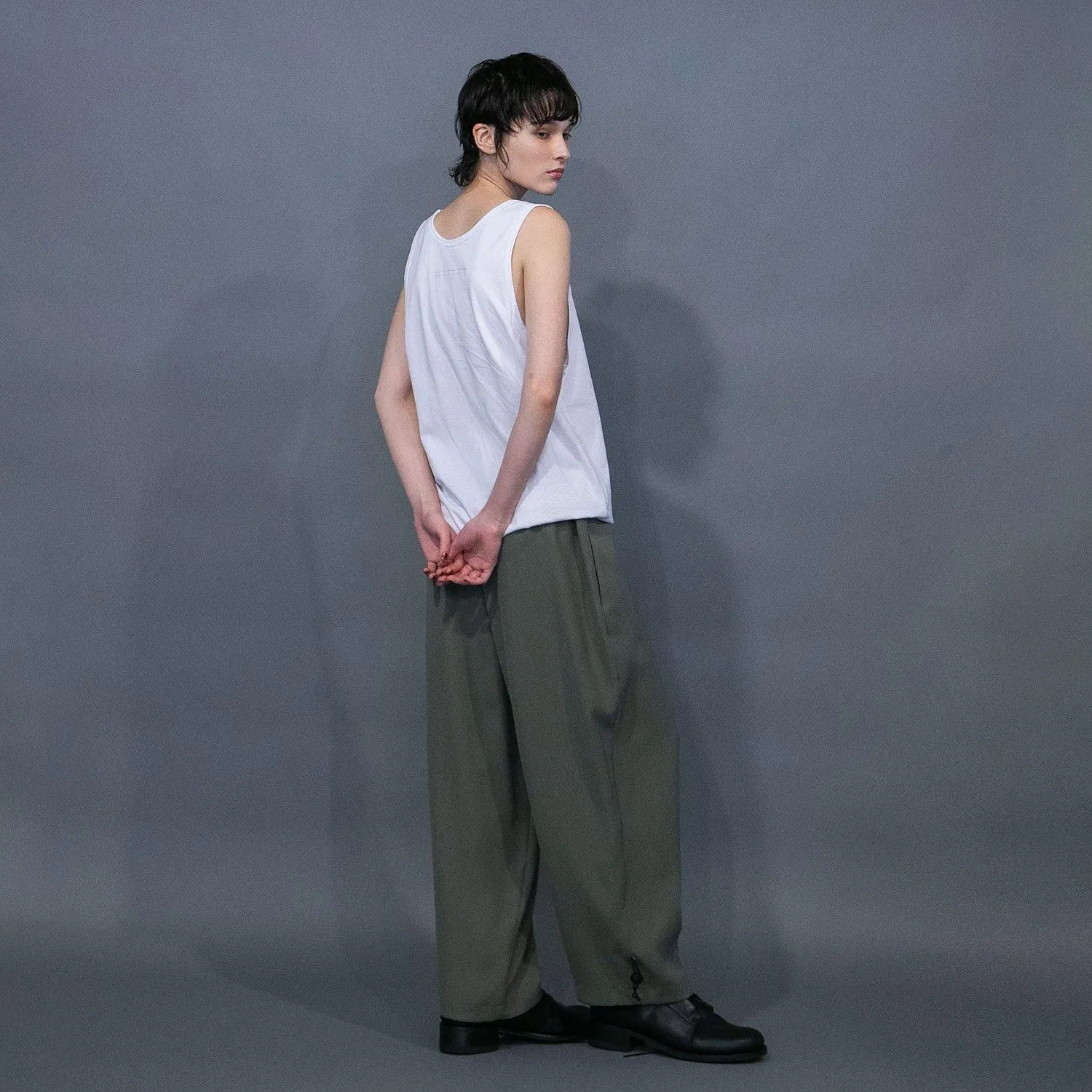 WM07-PT251074 CU/TRIXION 2WAY DOUBLE CLOTH WIDE EASY PANTS