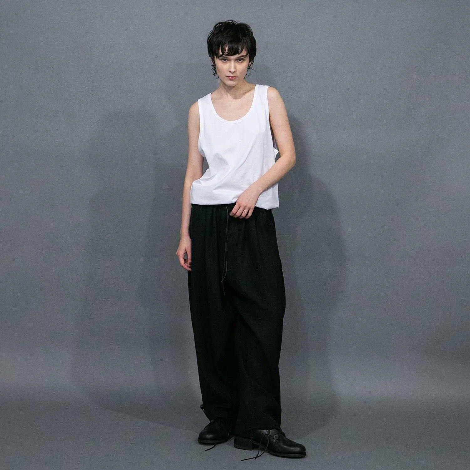 WM07-PT251074 CU/TRIXION 2WAY DOUBLE CLOTH WIDE EASY PANTS