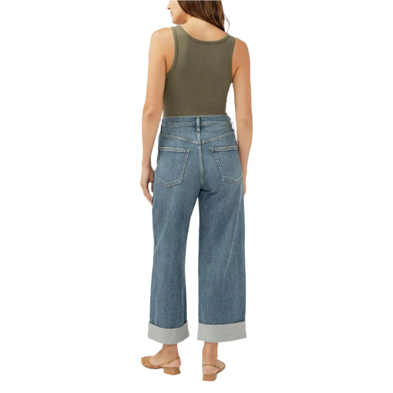 Women's Silver Be Easy Wide Leg Crop Pants L28934AGR310