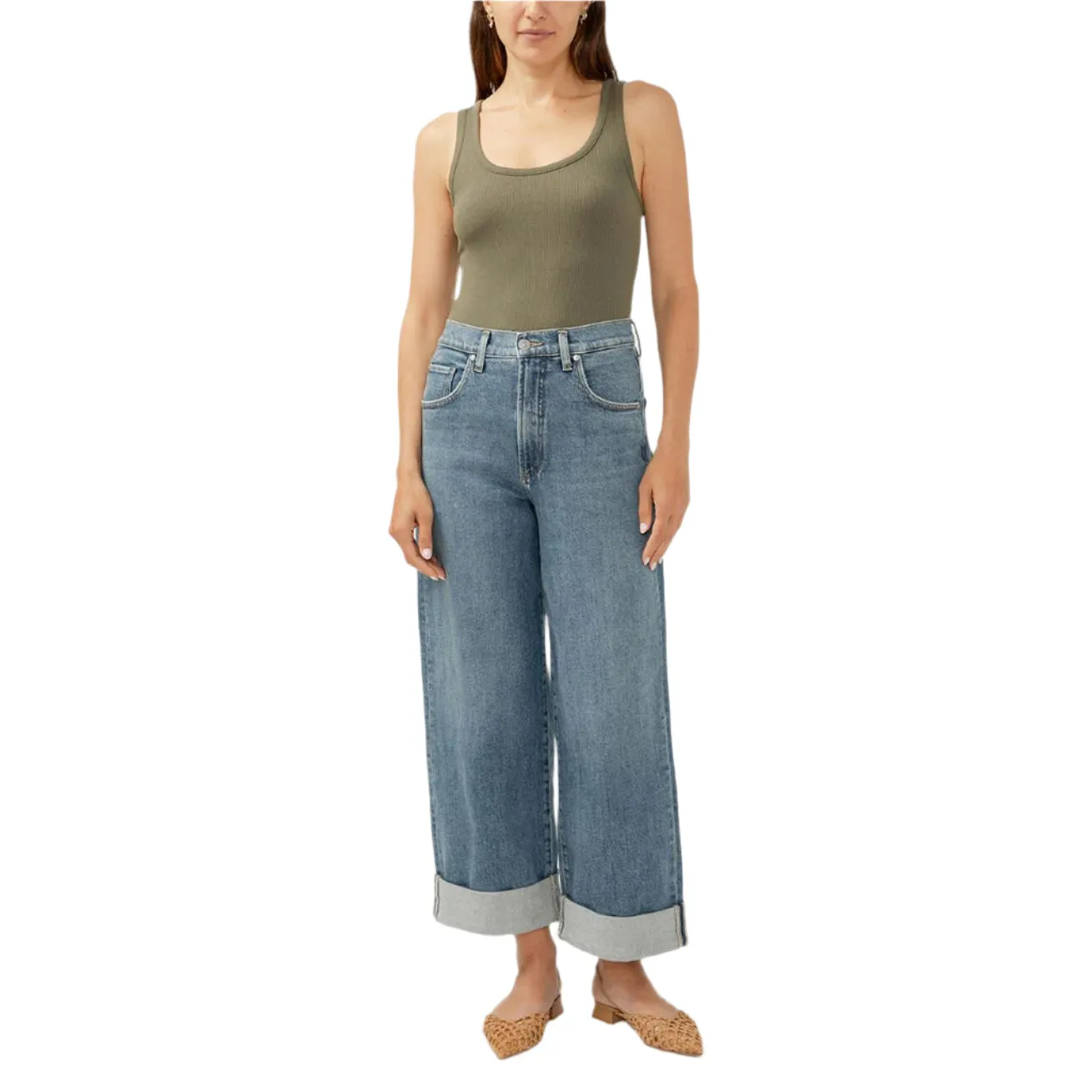 Women's Silver Be Easy Wide Leg Crop Pants L28934AGR310