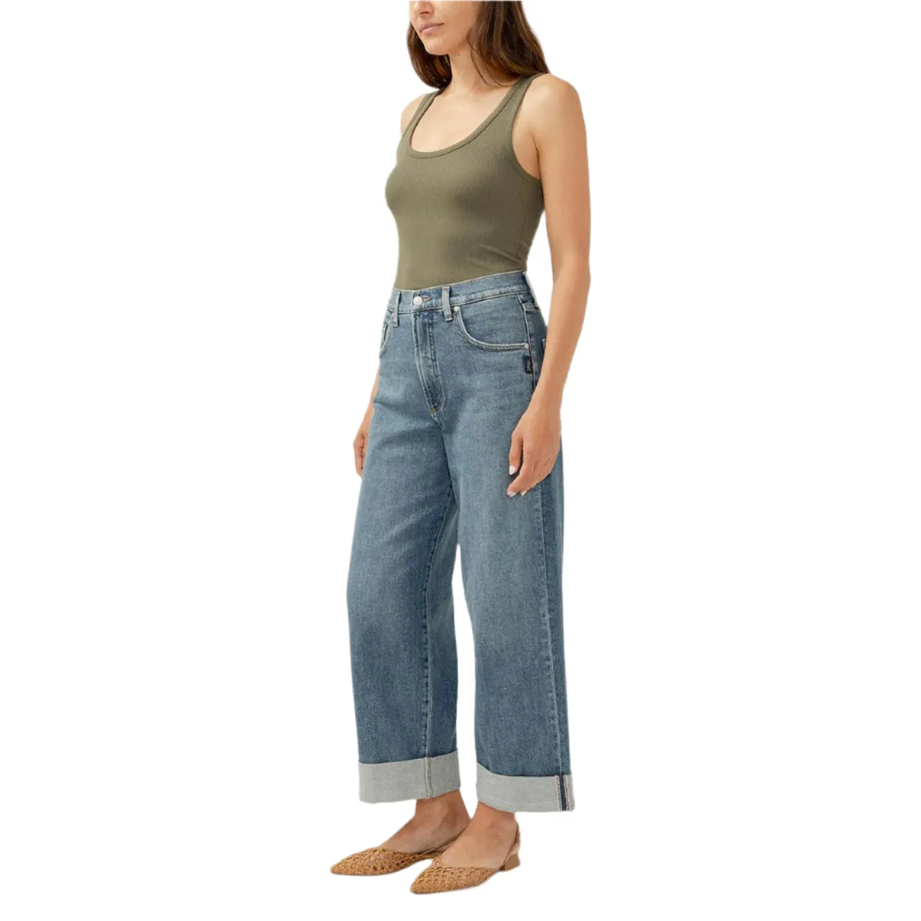 Women's Silver Be Easy Wide Leg Crop Pants L28934AGR310